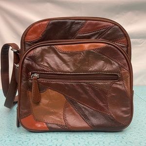 Leather Crazy Patchwork Purse